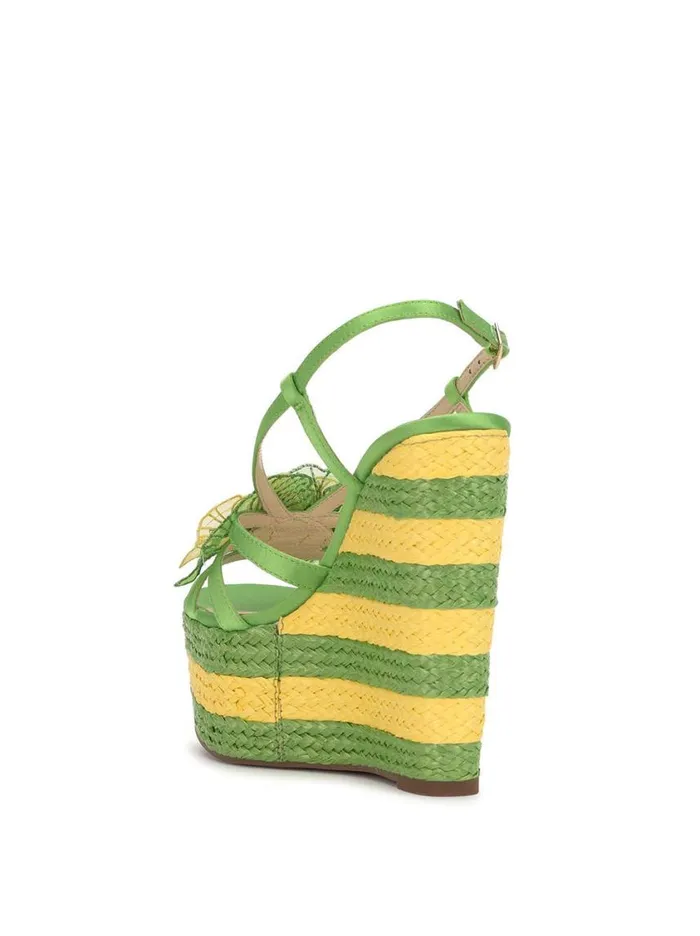 Women Wedges Jessica Simpson Visela Flower Wedge Sandal In Green
