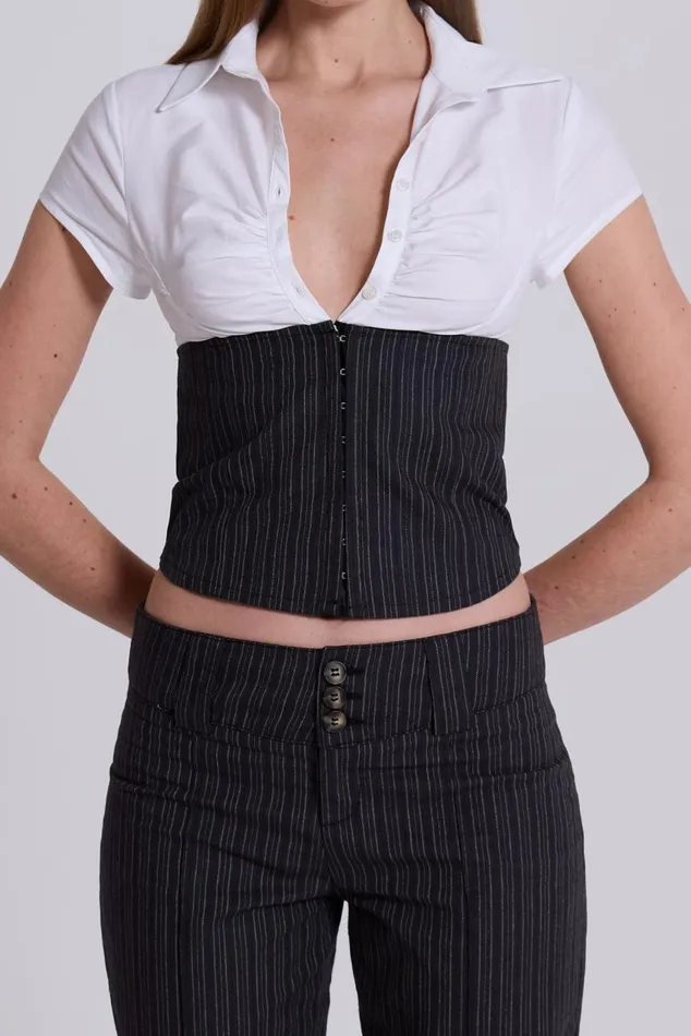 Women Wednesday Corset Shirt Jaded London CoOrds