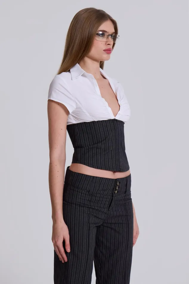 Women Wednesday Corset Shirt Jaded London CoOrds
