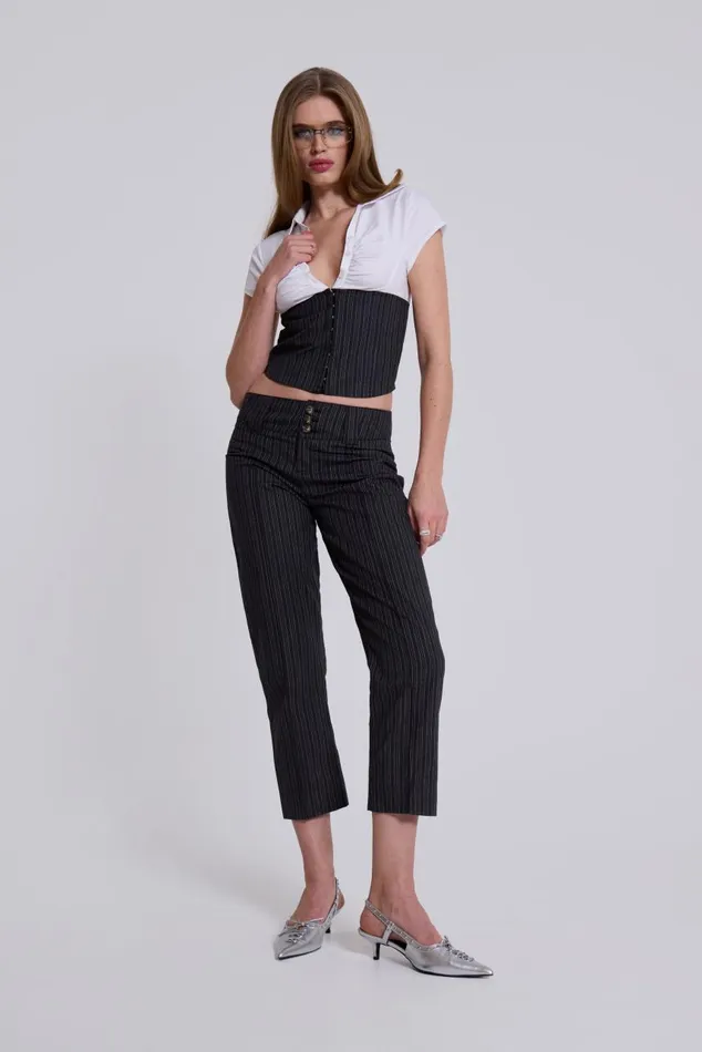 Women Wednesday Corset Shirt Jaded London CoOrds