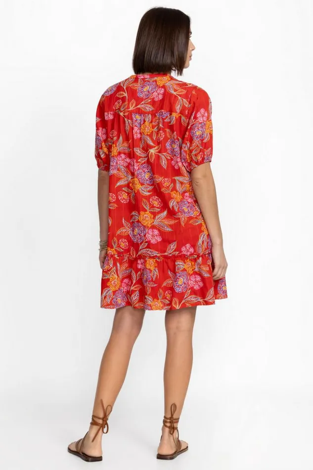 Women WHIMSICAL HIBISCUS PLEATED YOKE DRESS Whimsical Hibiscus Johnny Was Dresses Women WHIMSICAL HIBISCUS PLEATED YOKE DRESS Whimsical Hibiscus Johnny Was Dresses