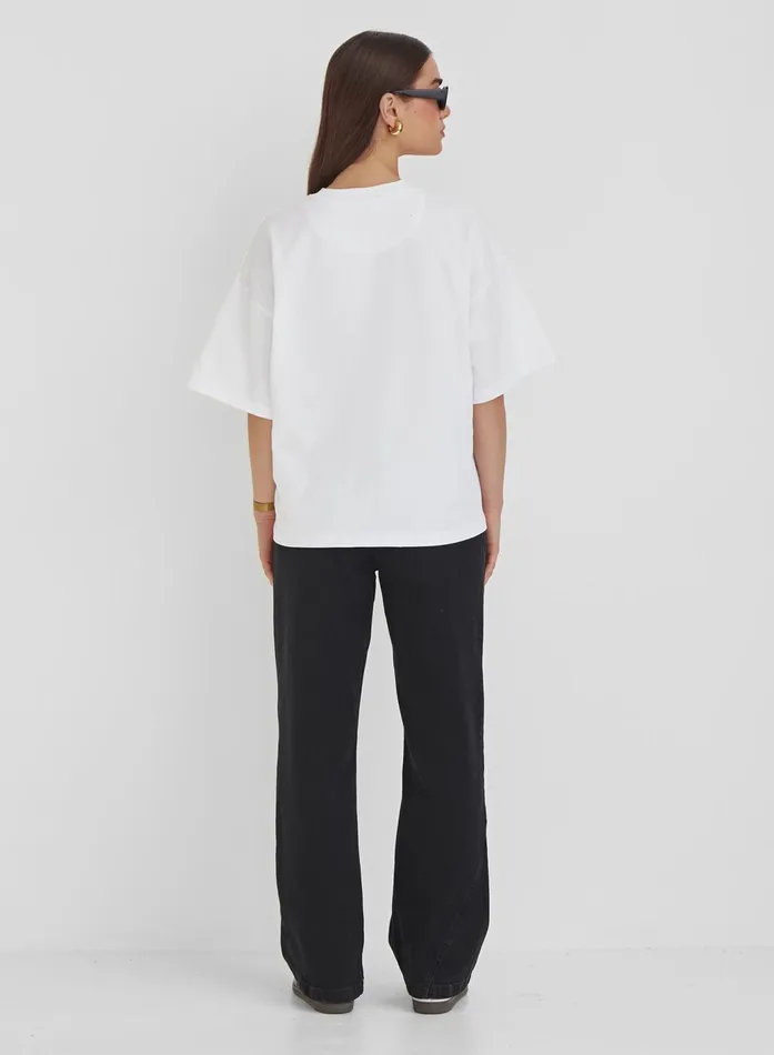 Women White New York Tshirt Macy 4th and Reckless Tops