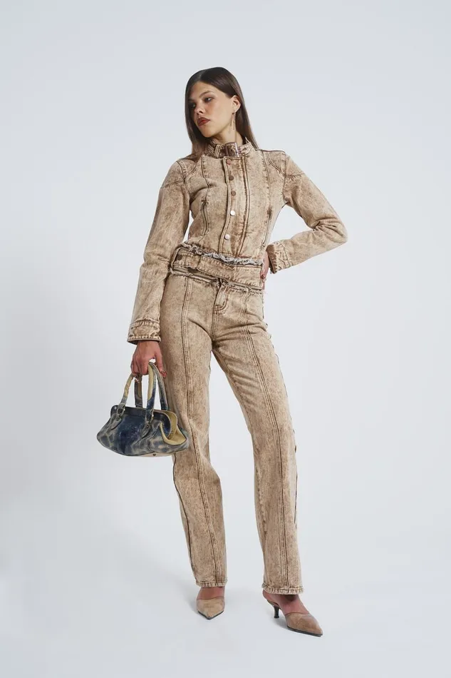 Women Zip Off Denim Jumpsuit Jaded London Denim Jackets