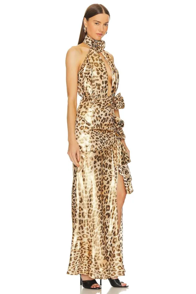 X Bridget Viviana Gown Lexy Leopard Women Lovers and Friends Dresses