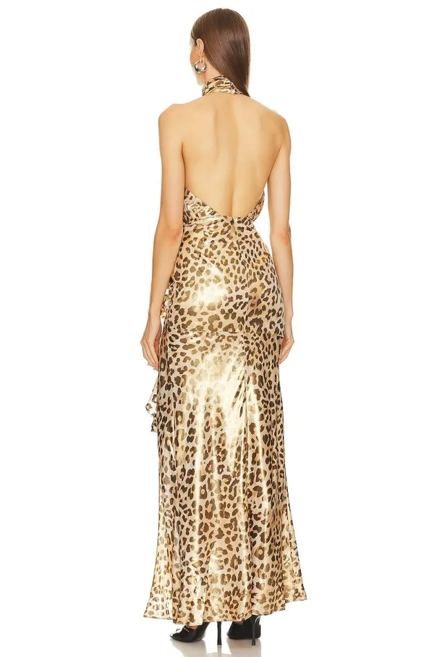 X Bridget Viviana Gown Lexy Leopard Women Lovers and Friends Dresses