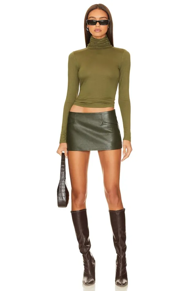 X Rachel Katie Turtleneck Dark Green Women Lovers and Friends Tops