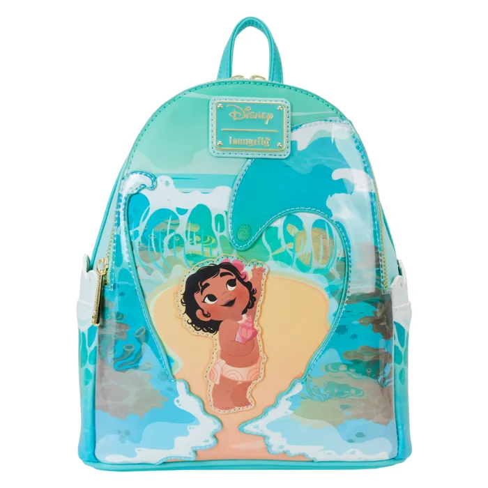 Young Moana Ocean Waves Glow Mini Backpack Unisex Loungefly Backpacks