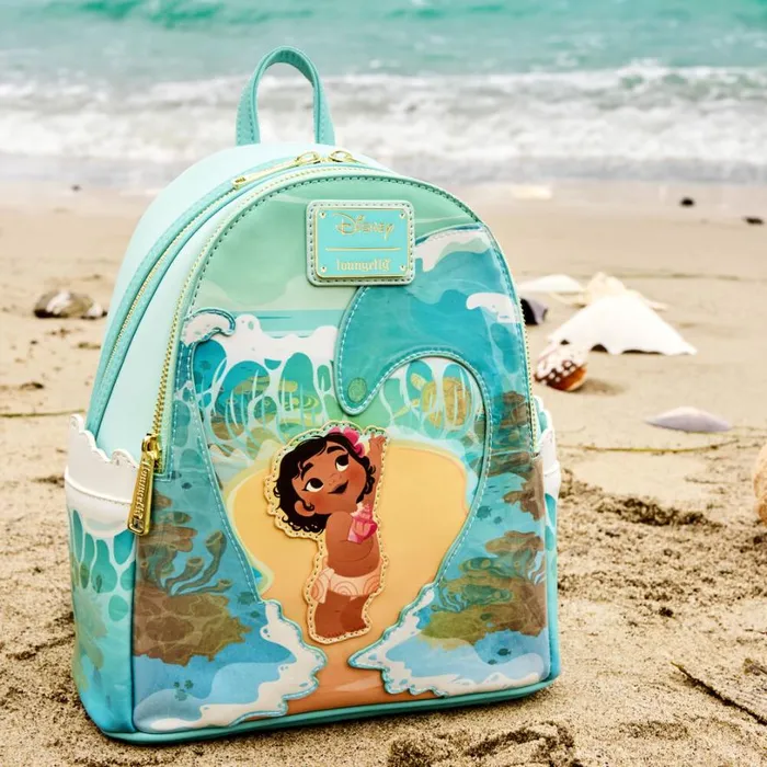 Young Moana Ocean Waves Glow Mini Backpack Unisex Loungefly Backpacks