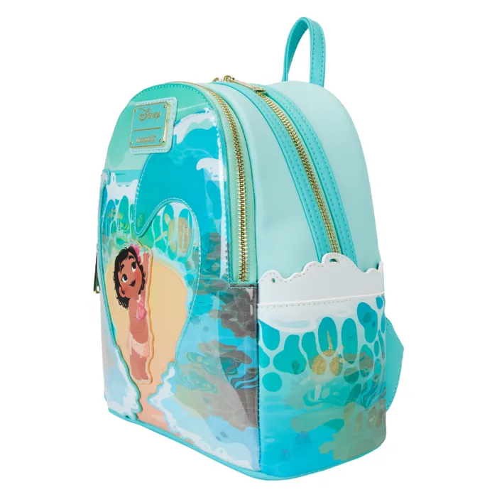 Young Moana Ocean Waves Glow Mini Backpack Unisex Loungefly Backpacks