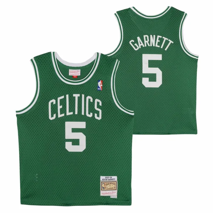 Youth Big Kids Mitchell and Ness Swingman Kevin Garnett Boston Celtics Road Jersey