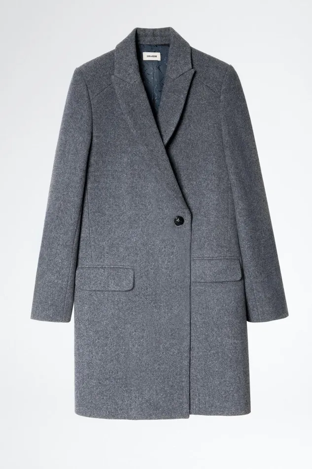 Zadig and Voltaire Coats MARCO CHINE COAT GREY 8211 Women Zadig and Voltaire Coats MARCO CHINE COAT GREY 8211 Women