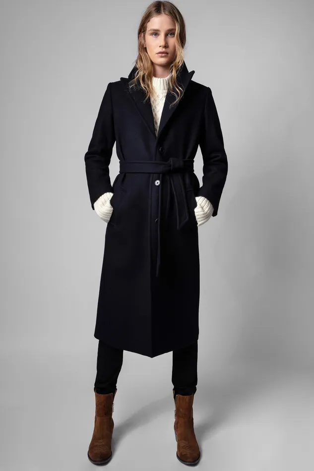 Zadig and Voltaire Coats MONACO COAT INK INK 8211 Women