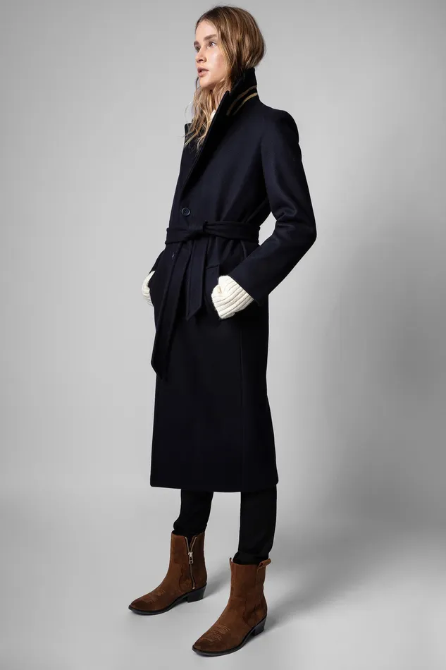 Zadig and Voltaire Coats MONACO COAT INK INK 8211 Women Zadig and Voltaire Coats MONACO COAT INK INK 8211 Women