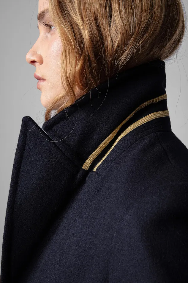 Zadig and Voltaire Coats MONACO COAT INK INK 8211 Women Zadig and Voltaire Coats MONACO COAT INK INK 8211 Women