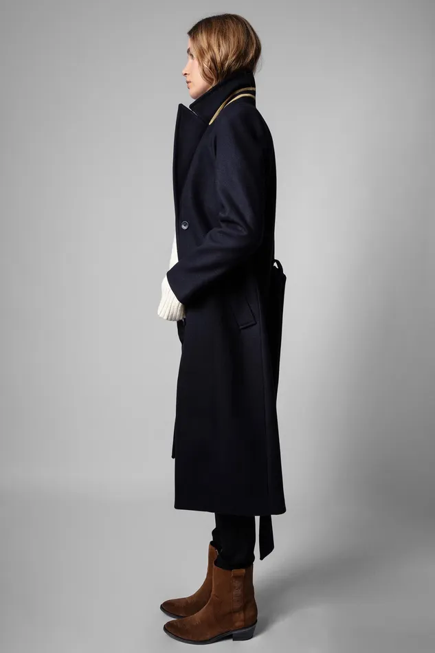 Zadig and Voltaire Coats MONACO COAT INK INK 8211 Women Zadig and Voltaire Coats MONACO COAT INK INK 8211 Women