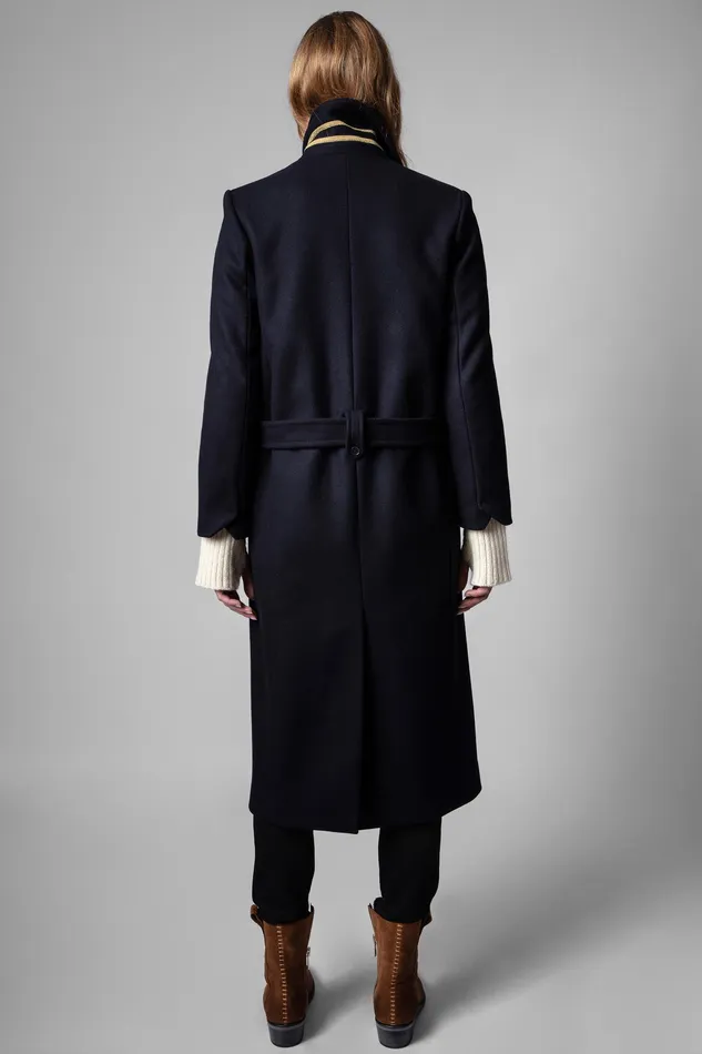Zadig and Voltaire Coats MONACO COAT INK INK 8211 Women Zadig and Voltaire Coats MONACO COAT INK INK 8211 Women