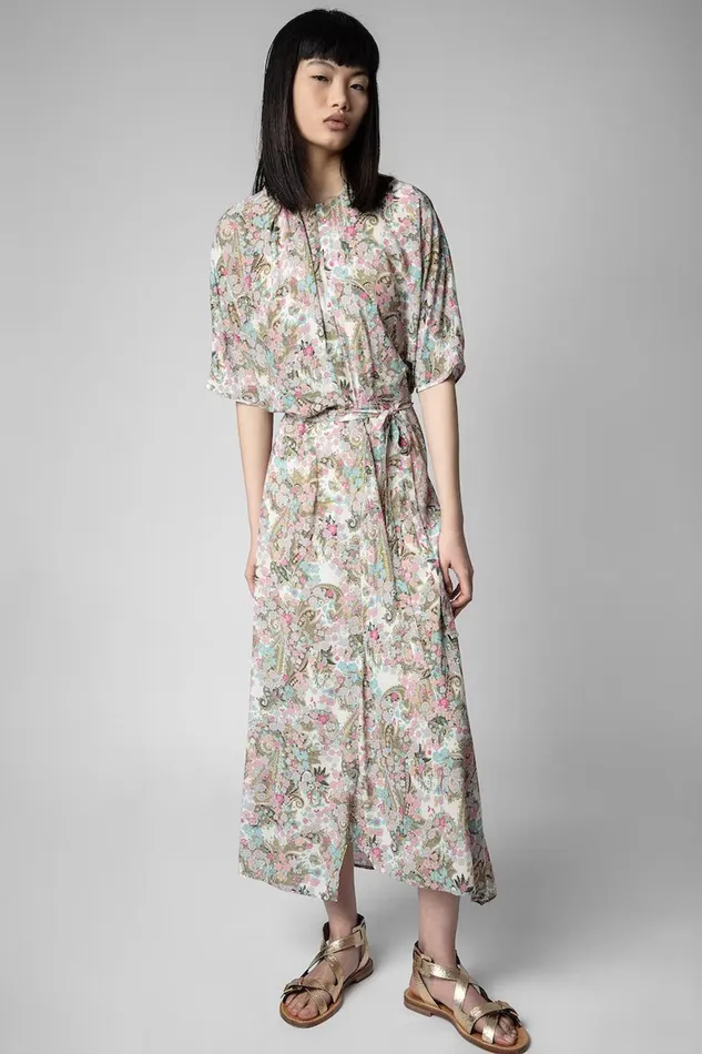 Zadig and Voltaire Dresses RITAN YOKO CREAM PRINT 8211 Women