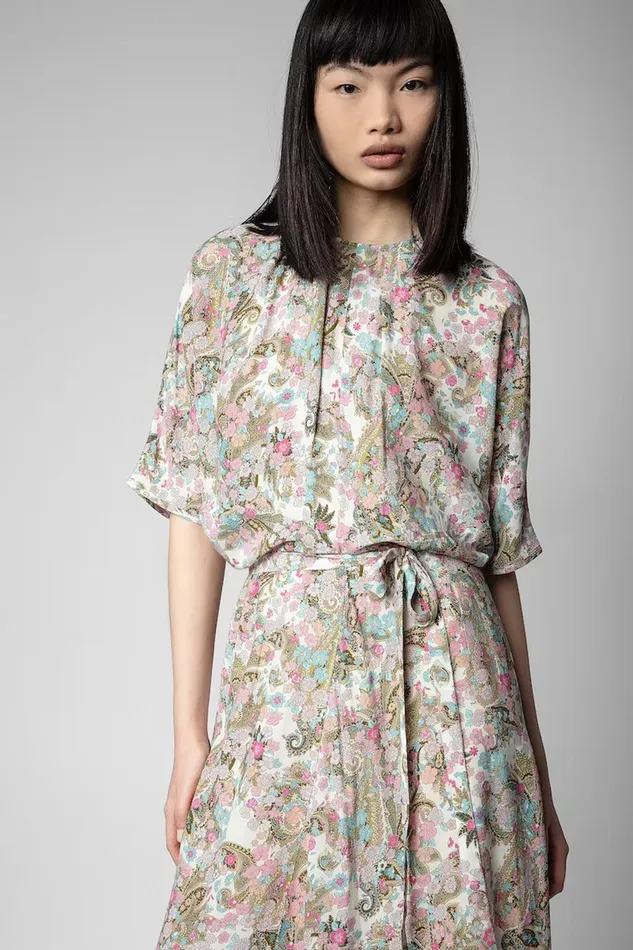 Zadig and Voltaire Dresses RITAN YOKO CREAM PRINT 8211 Women