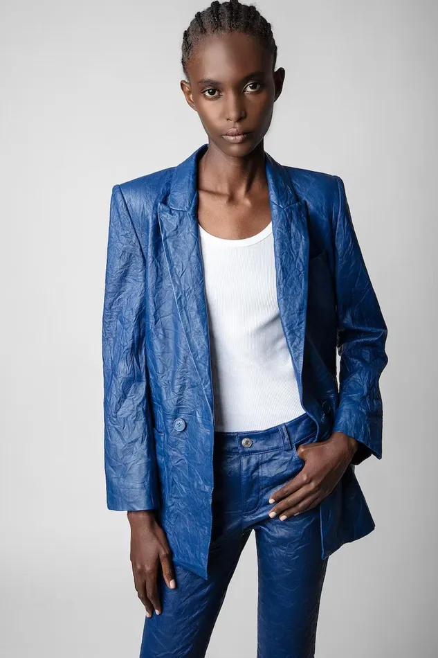 Zadig and Voltaire Jackets VISKO CUIR JKT OCEAN 8211 Women