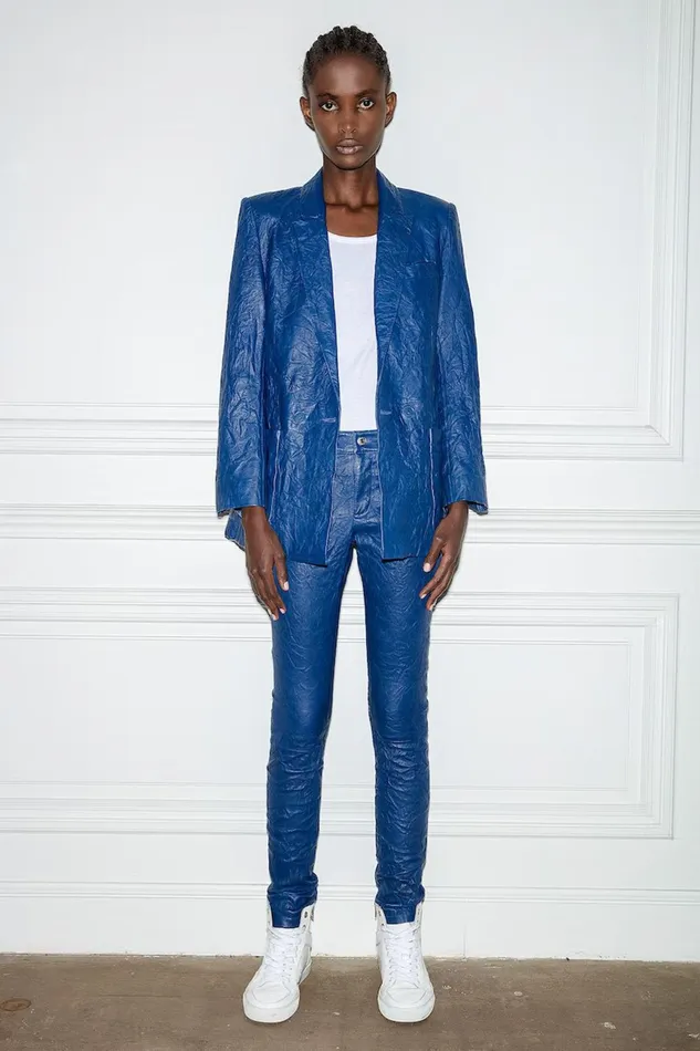 Zadig and Voltaire Jackets VISKO CUIR JKT OCEAN 8211 Women Zadig and Voltaire Jackets VISKO CUIR JKT OCEAN 8211 Women