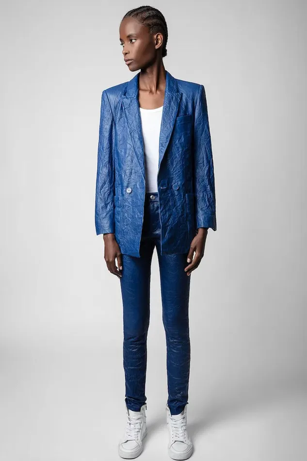 Zadig and Voltaire Jackets VISKO CUIR JKT OCEAN 8211 Women Zadig and Voltaire Jackets VISKO CUIR JKT OCEAN 8211 Women