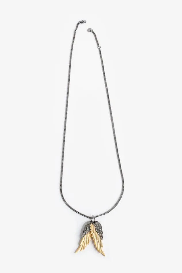 Zadig and Voltaire Jewellery ROCK FEATHER NECKLACE 8211 WomenMen