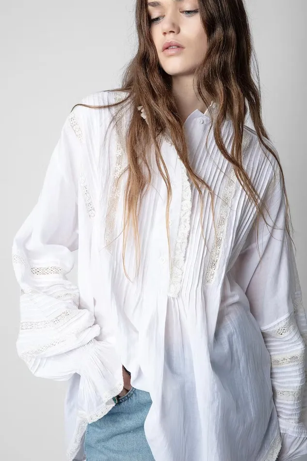 Zadig and Voltaire Shirts and Tops TRITELIA TOMBOY OFF WHITE 8211 Women