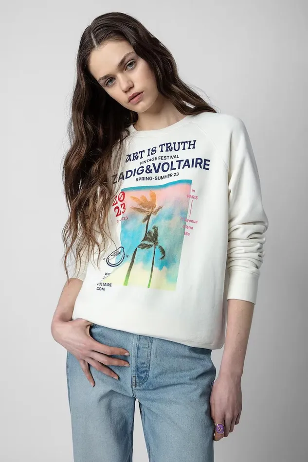 Zadig and Voltaire Sweaters and Knitwear UPPER PHOTOPRINT SUGAR 8211 Women