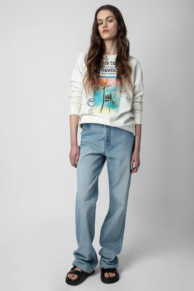 Zadig and Voltaire Sweaters and Knitwear UPPER PHOTOPRINT SUGAR 8211 Women Zadig and Voltaire Sweaters and Knitwear UPPER PHOTOPRINT SUGAR 8211 Women