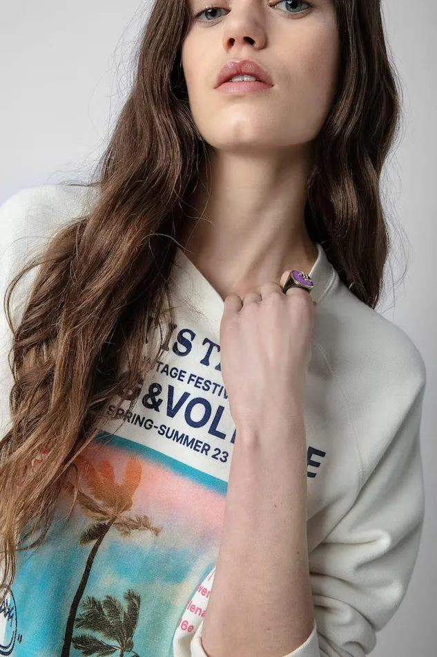 Zadig and Voltaire Sweaters and Knitwear UPPER PHOTOPRINT SUGAR 8211 Women Zadig and Voltaire Sweaters and Knitwear UPPER PHOTOPRINT SUGAR 8211 Women