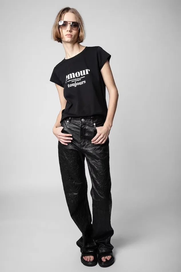 Zadig and Voltaire TShirts SKINNY TOUJOURS B BLACK 8211 Women