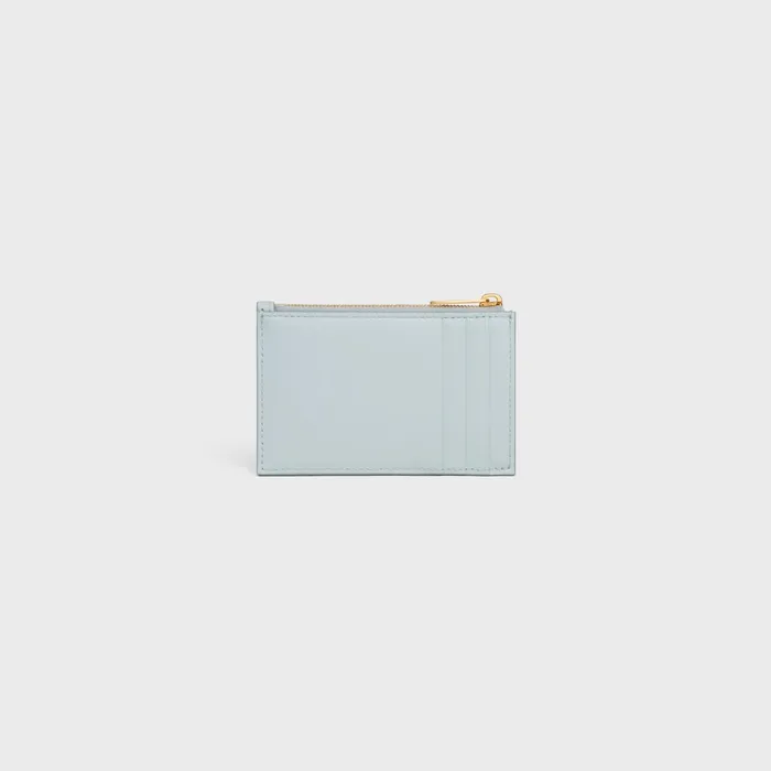 Zipped Card Holder Cuir Triomphe In Shiny Calfskin Soft Blue Women CELINE CARD HOLDERS Zipped Card Holder Cuir Triomphe In Shiny Calfskin Soft Blue Women CELINE CARD HOLDERS